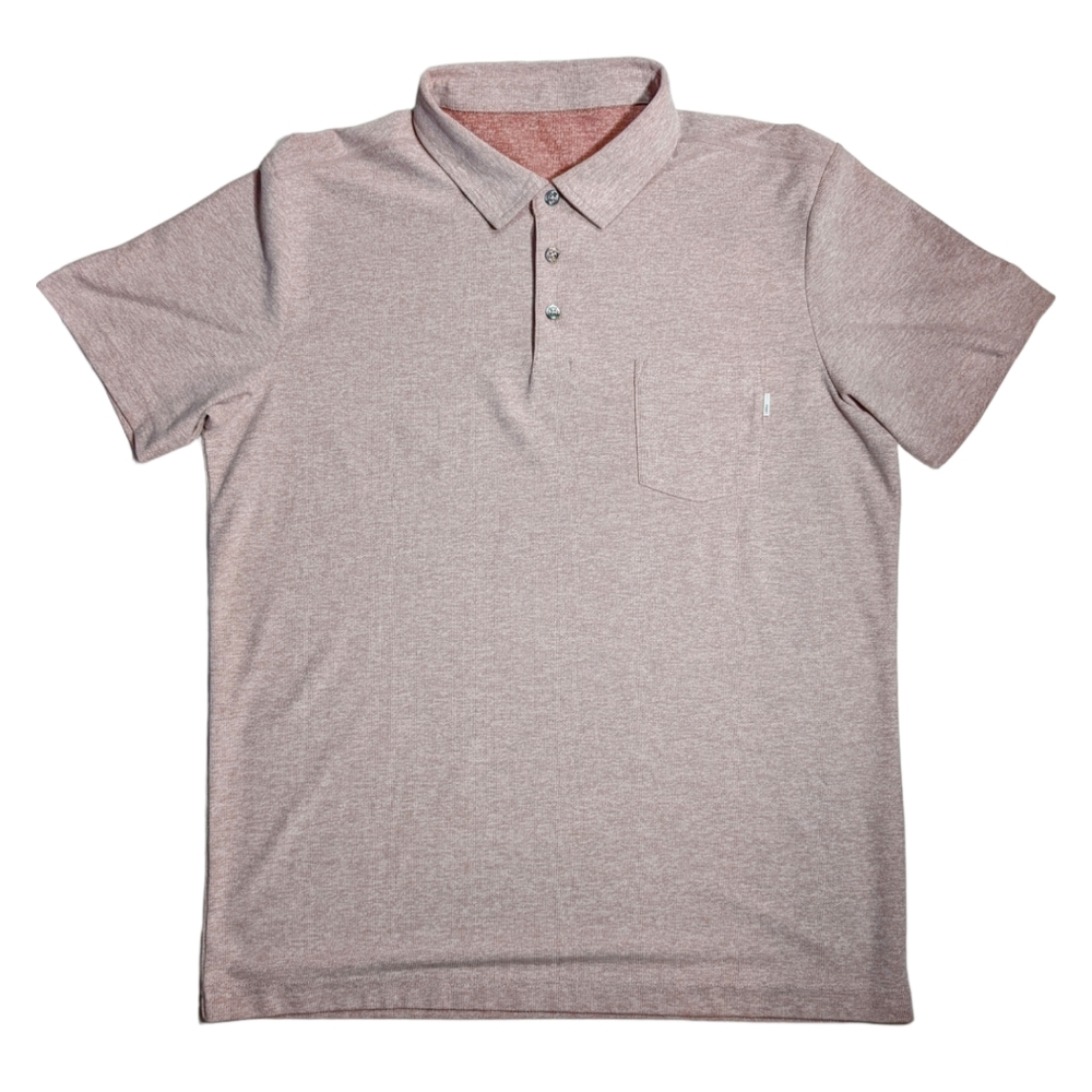 Vuori Mens Polo Shirt Size Large Sun Washed Red
